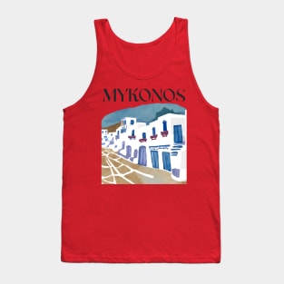 Mykonos Daytime Watercolor Tank Top